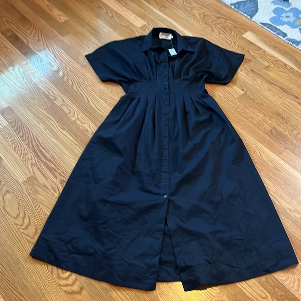 Anthropologie x Exquise The Tobie Button-Front Pleated Shirt Dress Size M NWT - Picture 6 of 13
